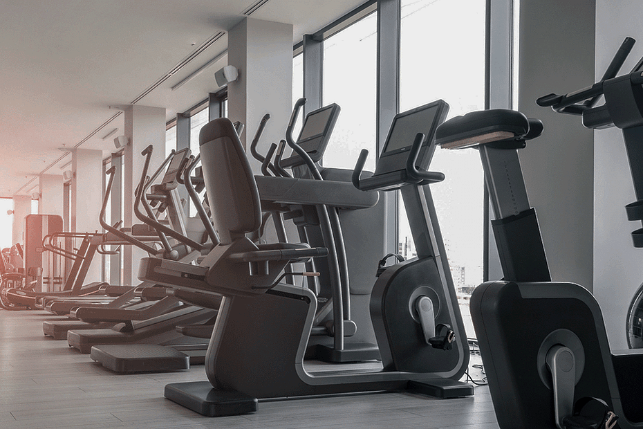 exercise bikes at an athletic club